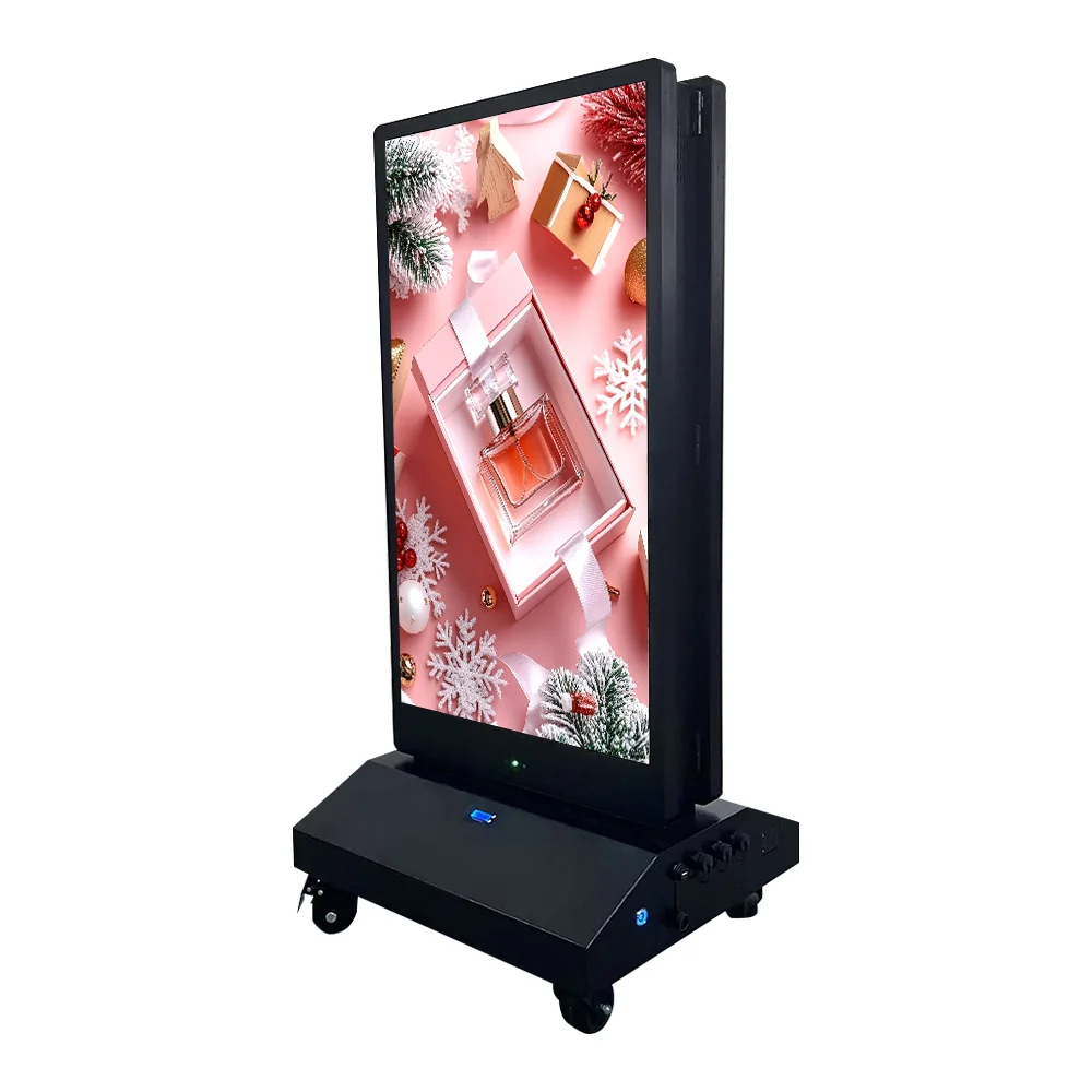 EG-PT01 จอโปสเตอร์กลางแจ้ง 2 หน้า มีแบตเตอรี่ ENTGROUP