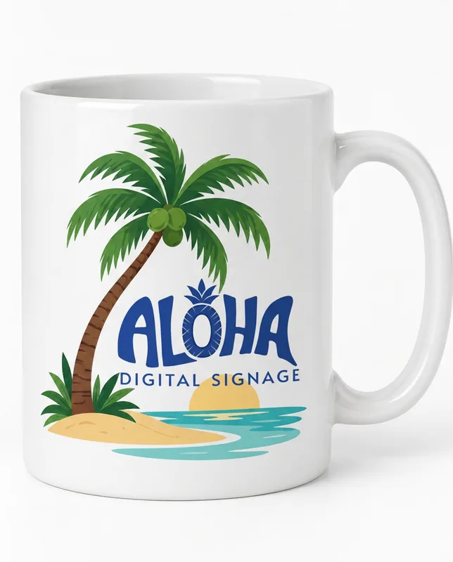 แก้ว Aloha ต้นมะพร้าว