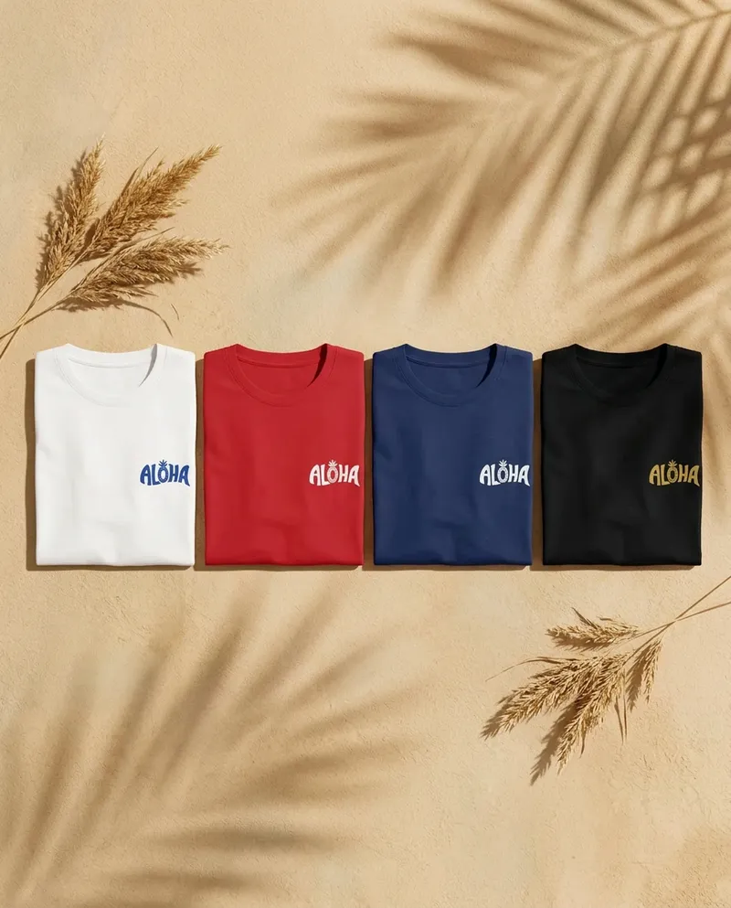 เสื้อยืด Aloha โลโก้อกซ้าย