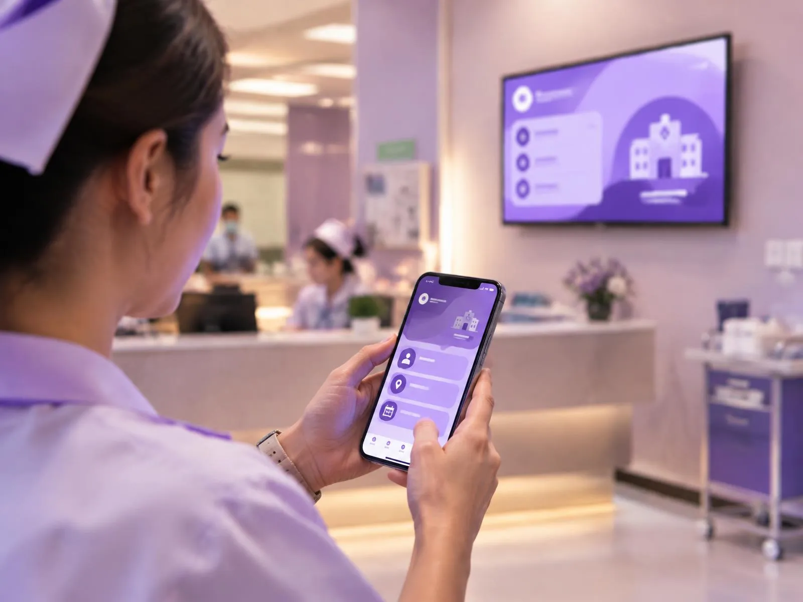 Urgent notices from a nurse's phone
